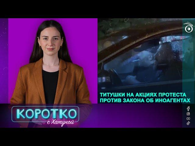 Титушки на акциях протеста против закона об иноагентах