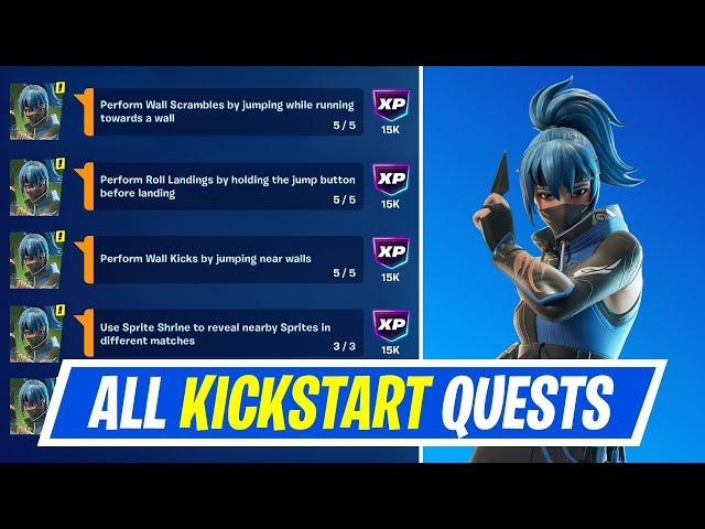 Fortnite Complete Kickstart Quests - How to EASILY Complete Kickstart Challenges Chapter 6 Season 1