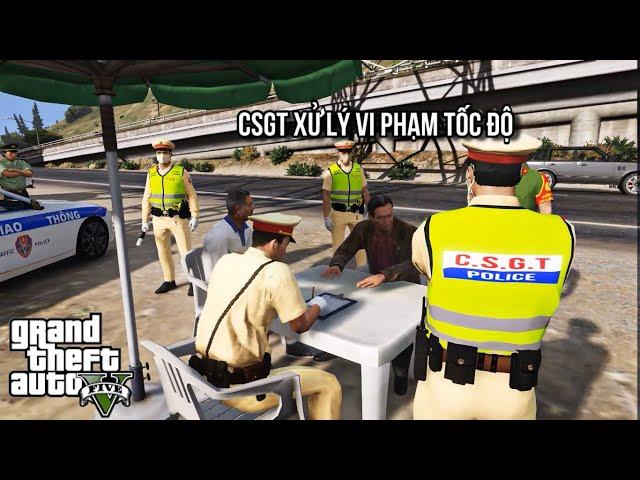 GTA V # CSGT Lập Chốt Kiểm Tra, Bắn Tốc Độ Phát Hiện Hàng Loạt Phương Tiện Vi Phạm | Ngọc Lâm Gaming