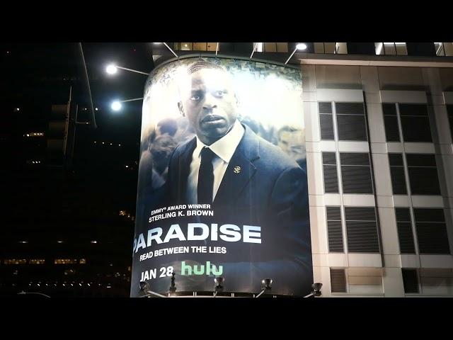 Sterling K. Brown Paradise Billboard DTLA Los Angeles California USA December 21, 2024