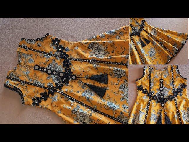 Frock Cutting and Stitching Step by Step || Eid Espacial Umbrella Dress Cutting & Stitching