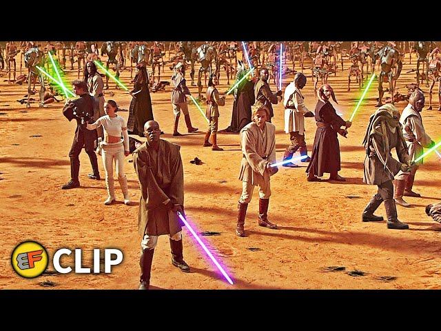 Jedi vs Droid Army - Battle of Geonosis (Part 2) | Star Wars Attack of the Clones (2002) Movie Clip