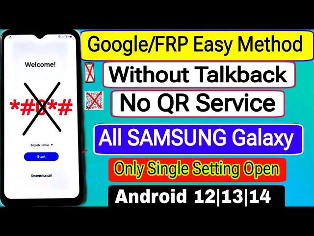 All Samsung Galaxy FRP Bypass Without Pc 2024 Android 11-12-13-14 New Android Trick 2025Frp Unlock