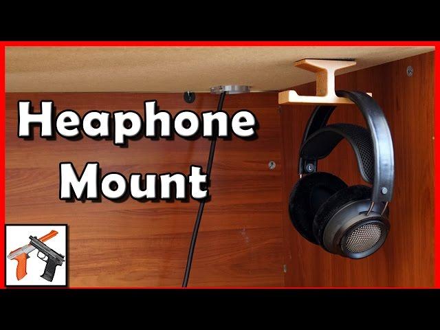 Headphone Mount: GVDV Dual Under Desk Mount  Review (Wooden Headphone Stand)