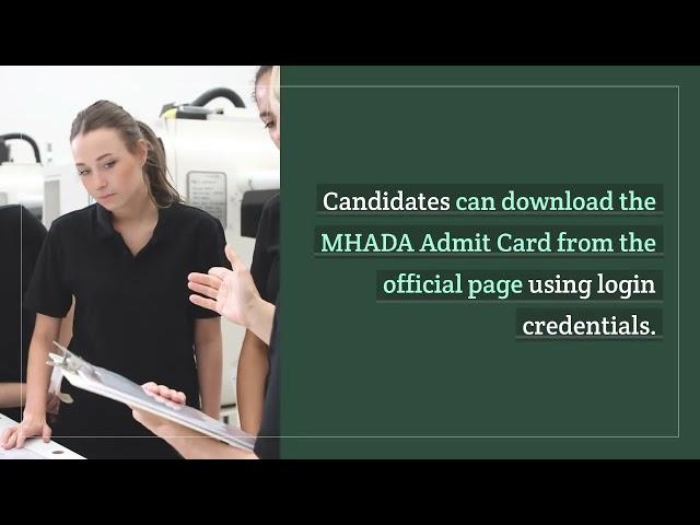 MHADA Hall Ticket 2021 Download  Link  at www mhadarecruitment in