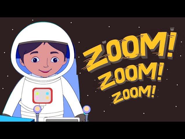 Zoom Zoom Zoom We Are Going To The Moon | English Nursery Rhymes | Animated Rhymes | Amulya Kids