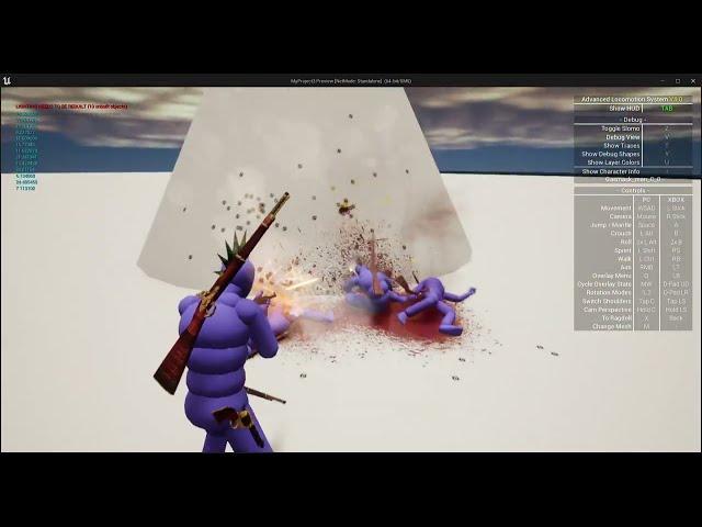 Blood Splatter System Test - Unreal 5