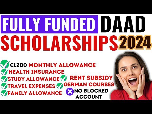 APPLY ASAP! DAAD FULLY FUNDED SCHOLARSHIPS 2024/2025| NO APPLICATION FEES| STEP BY STEP