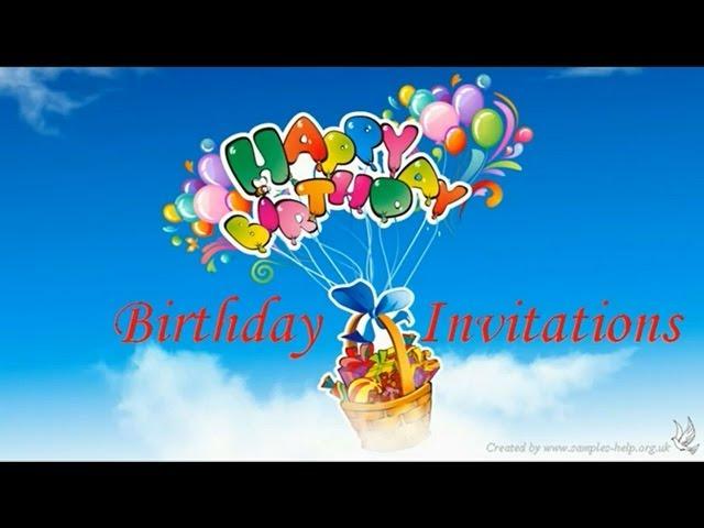 Birthday Invitations Wording