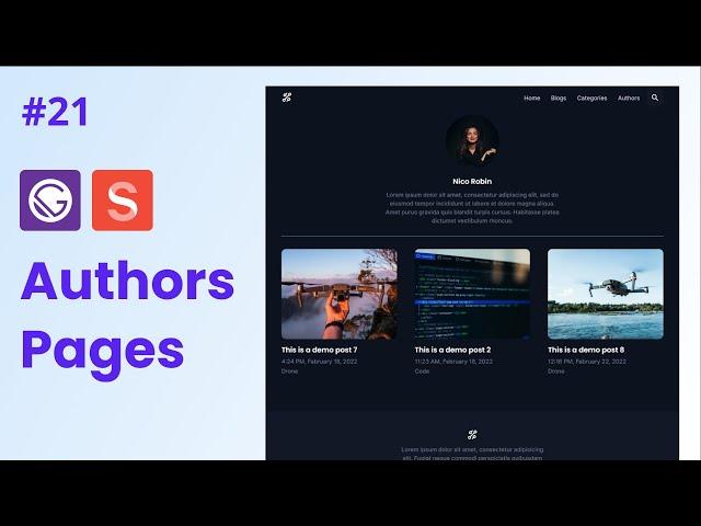 #21 - React Blog Website with Gatsby.js & Sanity.io | Authors Pages