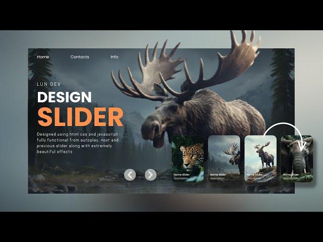 Create A Slider Crazy Effects Using HTML CSS And Javascript