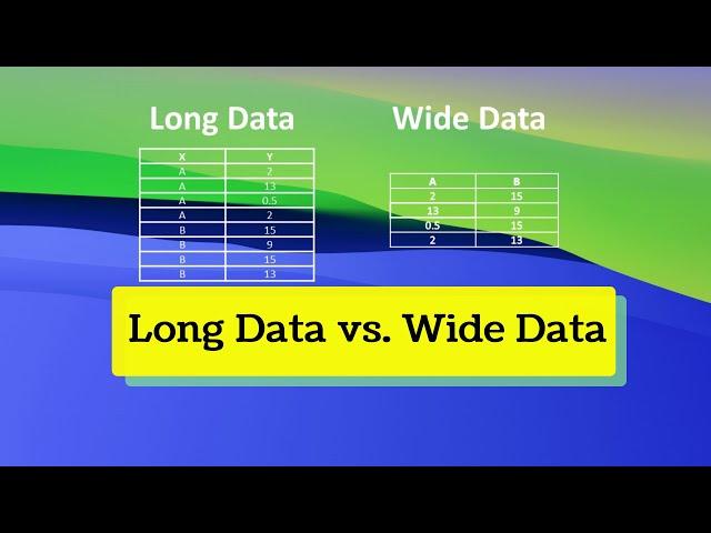 Long Data vs. Wide Data