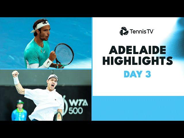 Jarry vs Arnaldi EPIC; Paul, Korda & Musetti Also Feature | Adelaide 2024 Day 3 Highlights