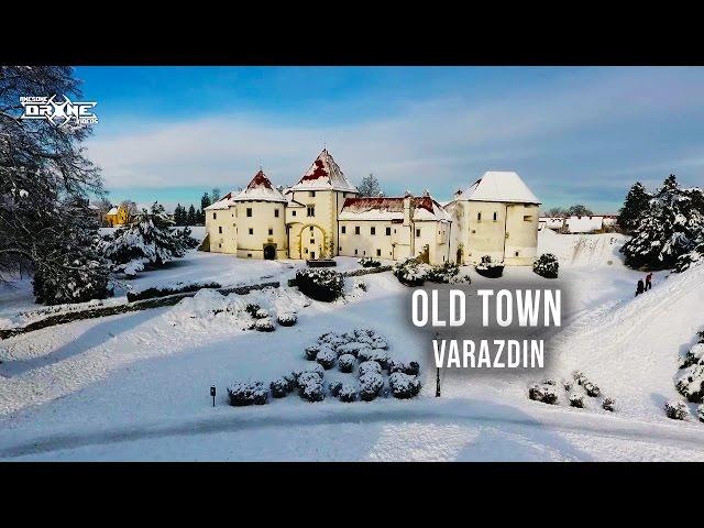 Old Town - Stari Grad - Varazdin - Snow Castle - Drone Video