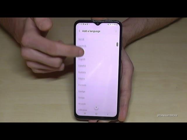 Samsung Galaxy A13 (5G): How to change the language? (also the local dialect)