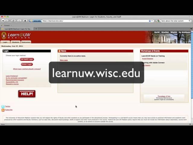 OLD - Getting Started with Learn@UW: Preparation and First Steps