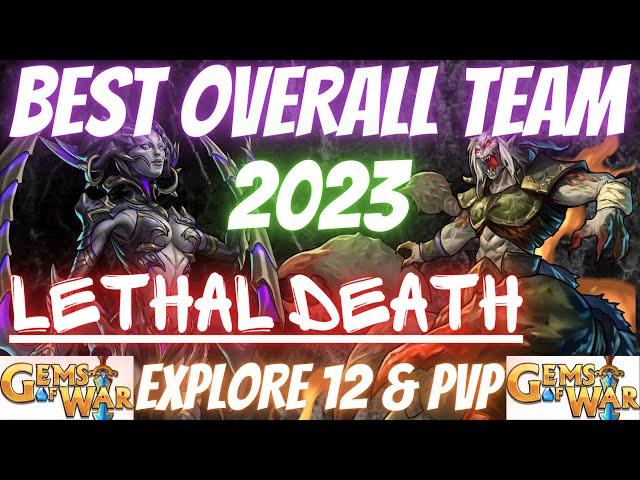 NEW BEST Overall team for Explore 12 & PVP | Gems of War 2023 yellow guild wars team LETHAL DEATH