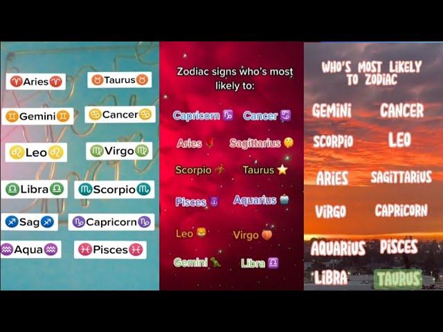 Who's most likely to Zodiac sign||Rand edition||Tiktok