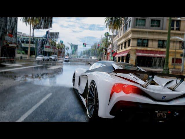 GTA V [PC 4K 60FPS] | Driving on a rainy Night |  First Person POV | Rain Asmr Sounds | RTX™ 2060