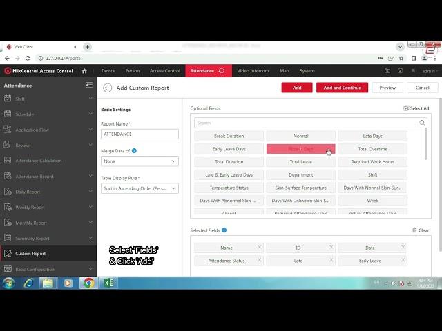 HCAC : Lesson 6 - How to Export Custom Attendance Using HACA