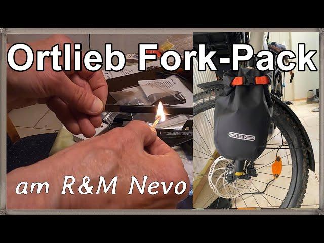 Ortlieb Fork Pack Montage an Federgabel.