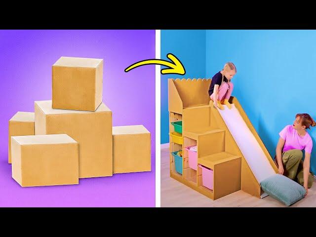 DIY Slide For Kids  And Other Cool Cardboard Hacks For Creative Parents