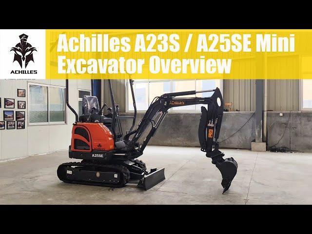 Achilles A23S / A25SE Mini Excavator / Digger Overview / Review / Introduction Video