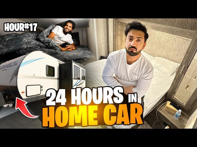 Living in a MotorHome for 24 Hours Challenge! | HomeCar Cooking, Sleep & Fun | RV VAN