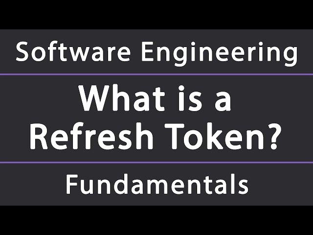 What is a Refresh Token and why your REST API needs it?