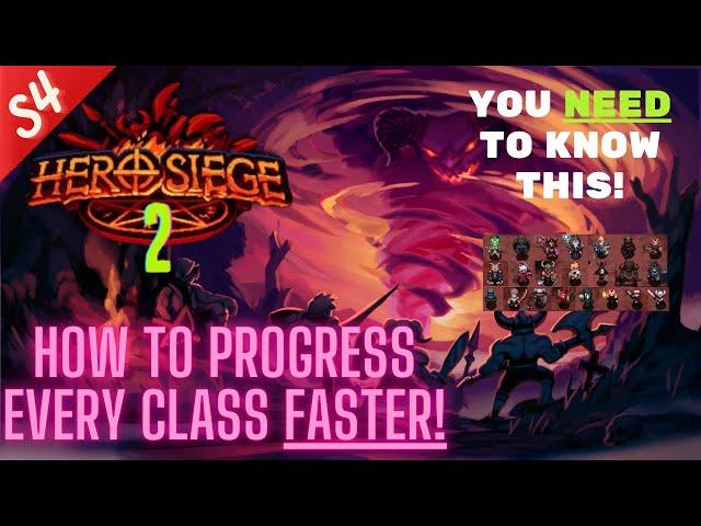 How to Progress Early Game Faster on EVERY Class! Hero Siege 2: Season 4