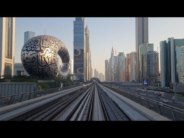 6pm Dubai Metro Ride: BurJuman to DMCC Metro Station passing 14 Metro Station & walk to Dubai Marina