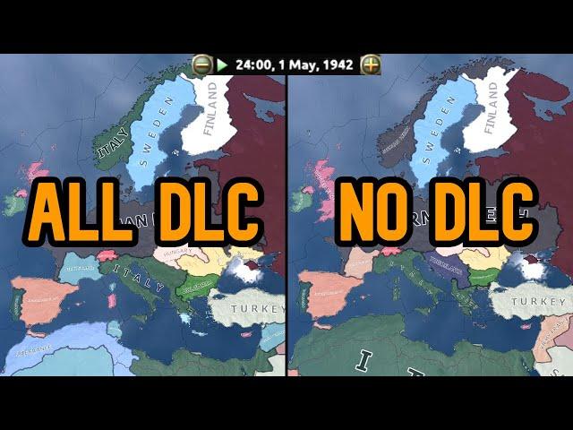 HOI4 Double Timelapse - ALL DLC vs NO DLC