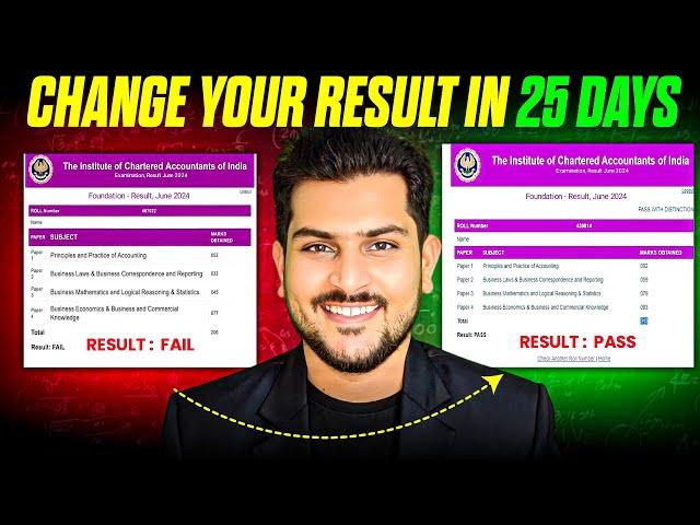 Top 3 Strategies to Change Your Result In 25 Days || CA Foundation || CA Inter