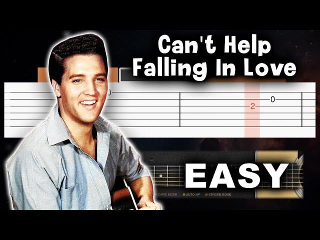 Elvis Presley - Can't Help Falling In Love - EASY Guitar tutorial (TABS AND CHORDS)