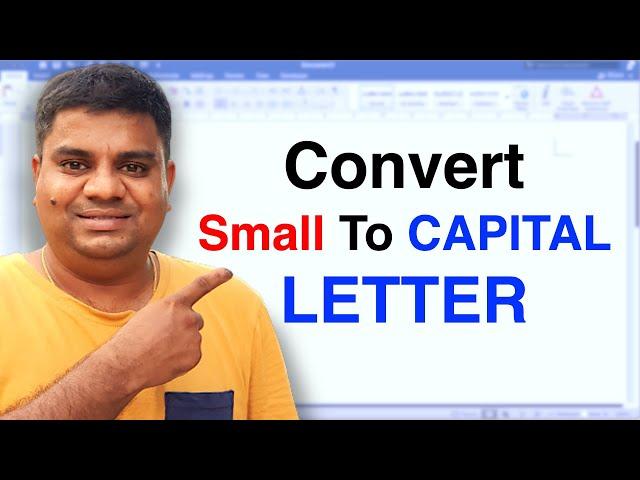 How To Convert Small Letter To Capital Letter In Word (Microsoft)