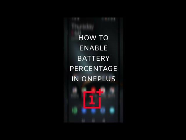 How to Show Battery Percentage in Oneplus | Battery Percentage कैसे सेट करे? #technology #shorts