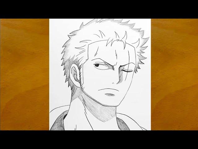 How to Draw Zoro from One Piece || Step-by-Step Anime Sketch || Easy Drawing Ideas