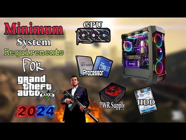 What's the minimum system Requirements for GTA 5 in 2024 || Hindi Processor,Ram,HDD,Graphics card