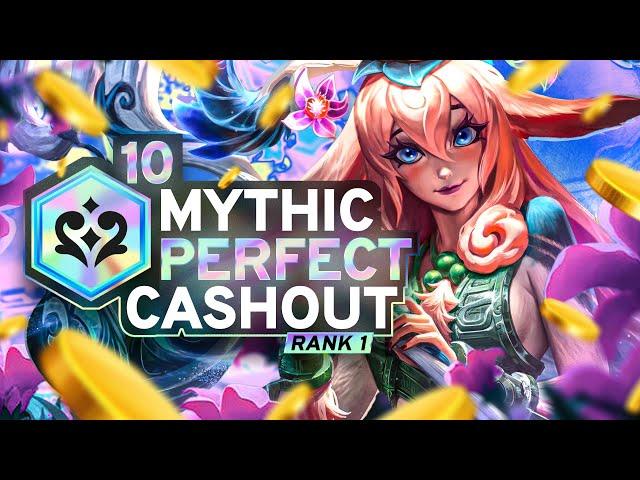 Perfect Fortune Cash Out into 10 Mythic | Rank 1 TFT Set 11