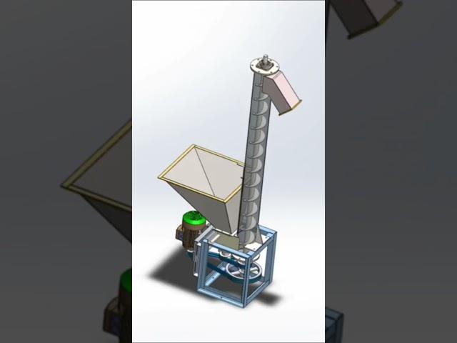 Screw Conveyor Machine #SolidWorks #design #tutorial  #education #3danimation #cad #3D #machine