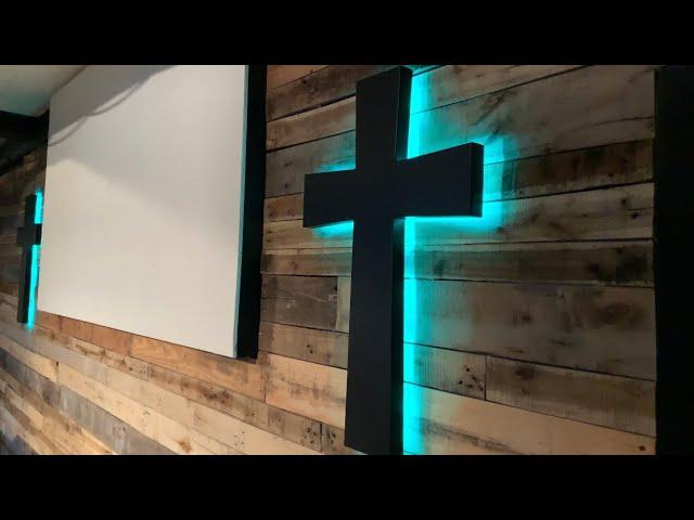 DIY led backlit crosses.