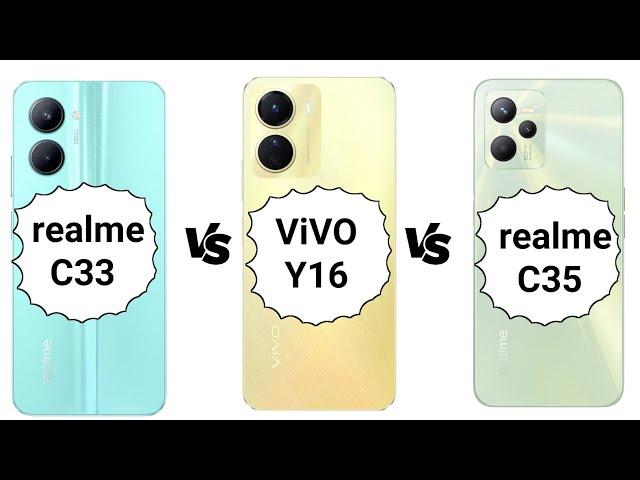 Realme C33 Vs ViVO Y16 Vs Realme C35 || Under 10000  Best Smartphone