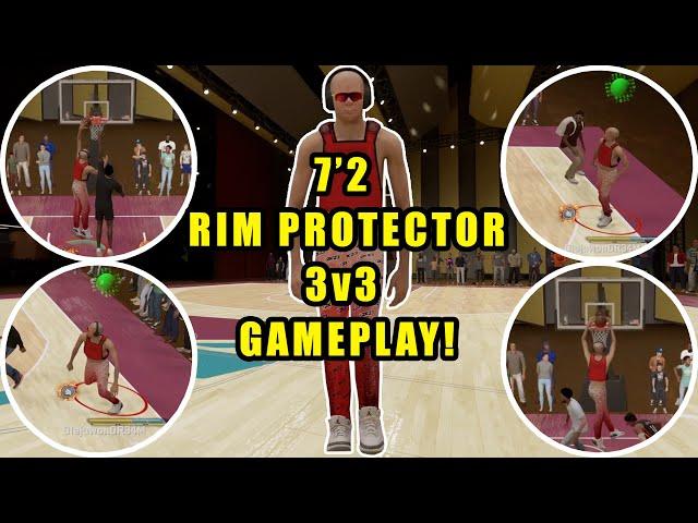 7'2 RIM PROTECTOR WITH SLASHING TAKEOVER AT THE PARK/THEATER 3v3 GAMEPLAY! NBA 2K23 New Gen