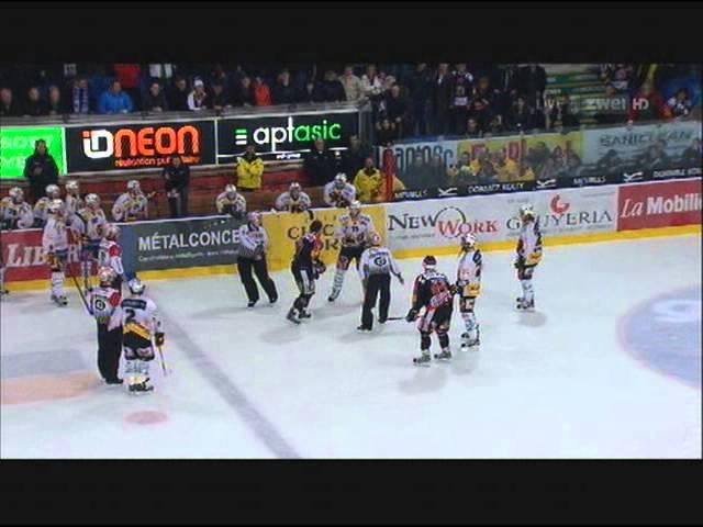 Swiss Eishockey League Fight Berger Vs. Schilt