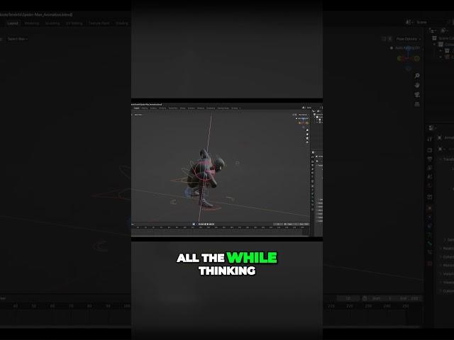 DYNAMIC Spider-Man Animations in Blender #shorts #b3d  #spiderman2