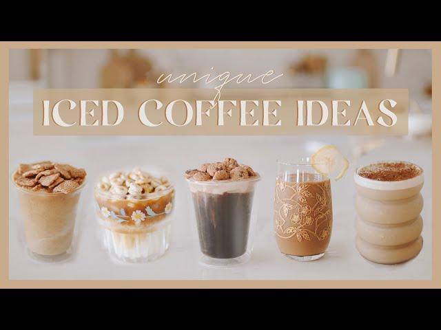 UNIQUE ICED COFFEE RECIPES | Cereal milk latte, peanut butter cold brew, & more! ️