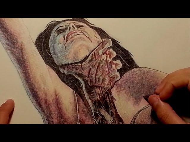 Speed Drawing "THE EVIL DEAD Poster" -  ballpoint pen