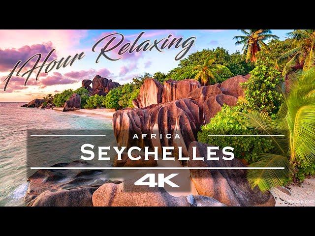 Seychelles  - by drone [4K]  | 1 hour relaxing video