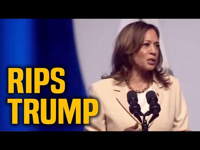 Kamala POUNDS Trump on Roe v Wade