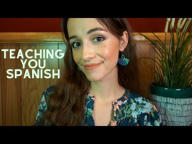 ASMR | Calming Spanish Teacher  Let's Learn Some Spanish~ (Up Close, Ear to Ear Whispers)